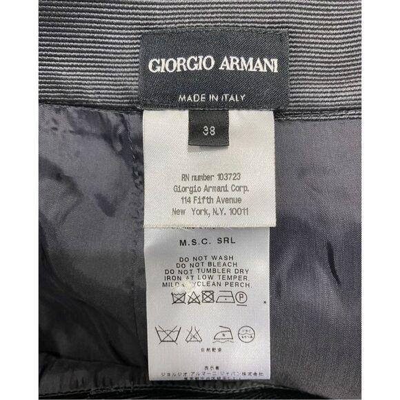 Giorgio Armani Charcoal Gray Wool Pencil Skirt, Size EU 38 / US Sz 2 - Picture 8 of 15